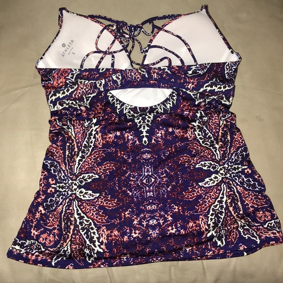 Athleta bathing suit top purple/pink size S. Bin Y - Picture 3 of 6